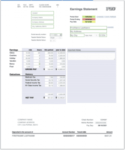 Use our Striped Template to calculate pay stub