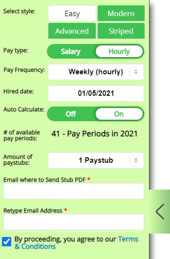 Paystub slider intro - choose your design