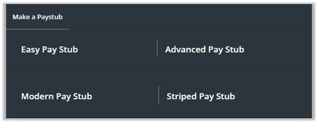 different paystub styles